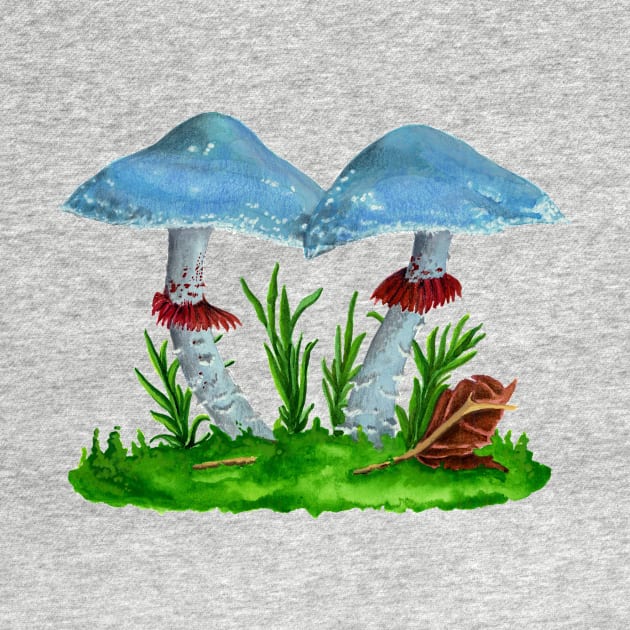 MUSHROOM ART SERIES: Psilocybe aeruginosa by Colette